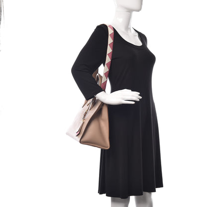 Prada Saffiano City Calfskin Greche Medium Paradigme Bag Cammeo Begonia 3 of 18