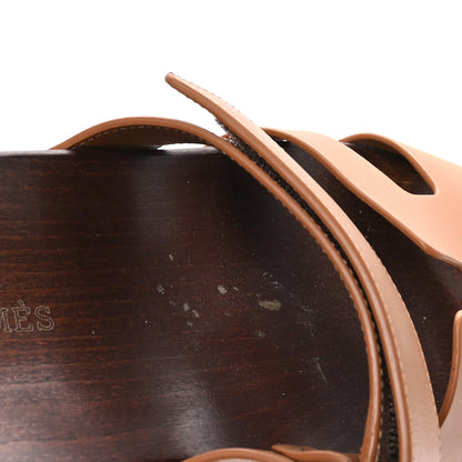 Hermes Calfskin Womens Kos Clog 37 Naturel 11 of 11