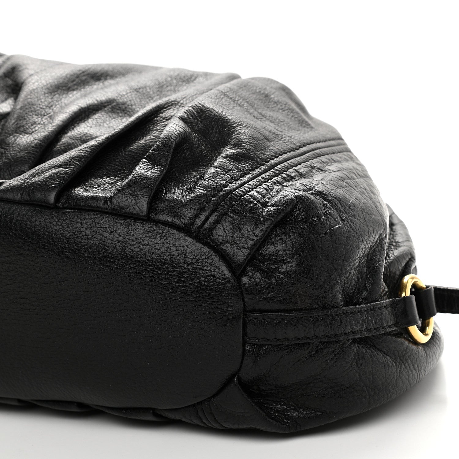Miu Miu Vitello Daino Hobo Black 8 of 8