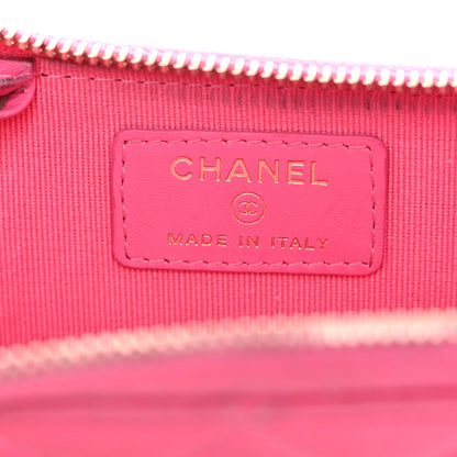 Chanel Caviar Quilted Zipped Key Holder Case Pink 6 of 10