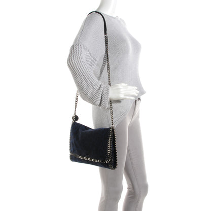 Stella McCartney Linen Leopard Falabella Crossbody Blue 2 of 8