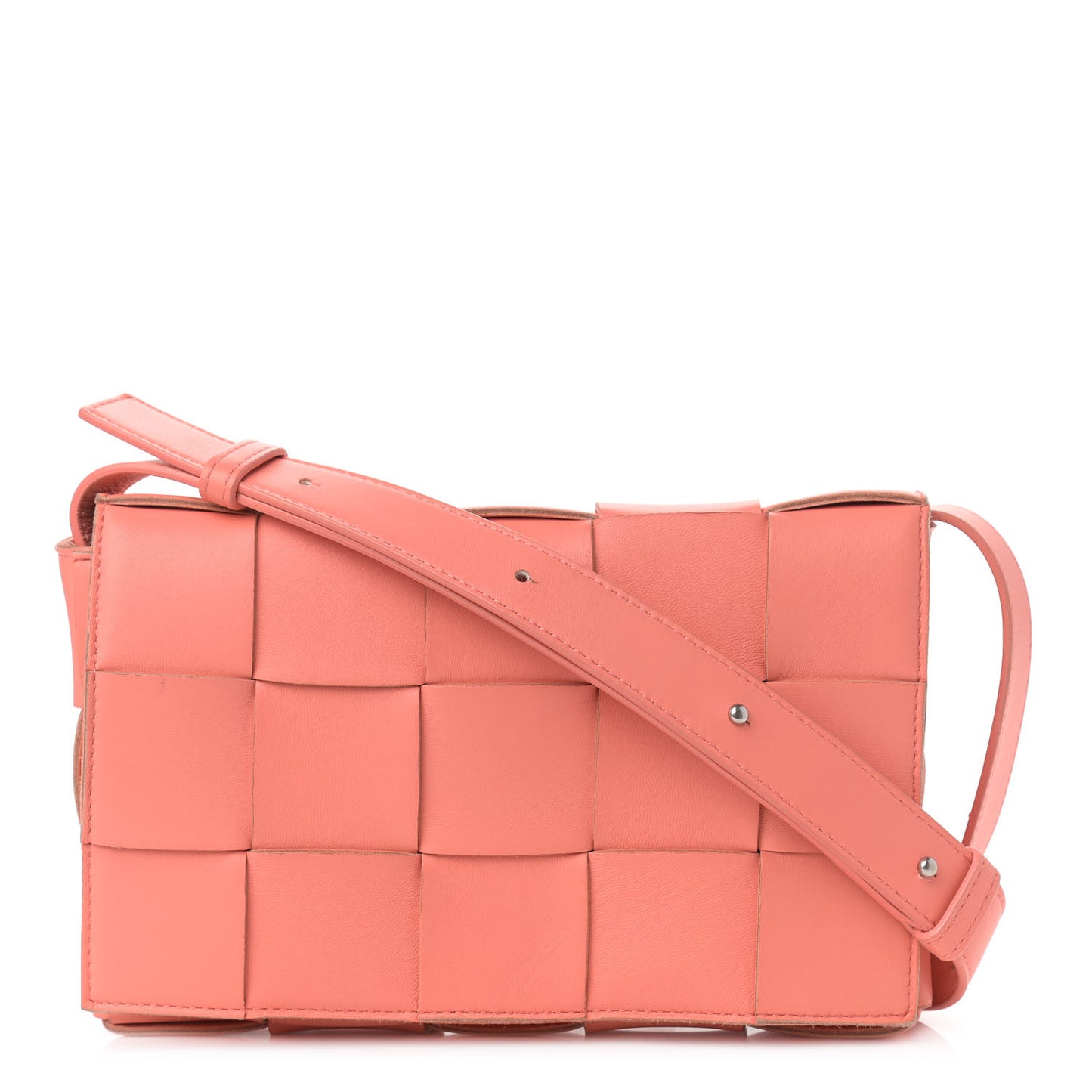Nappa Maxi Intreccio Cassette Bag Peach