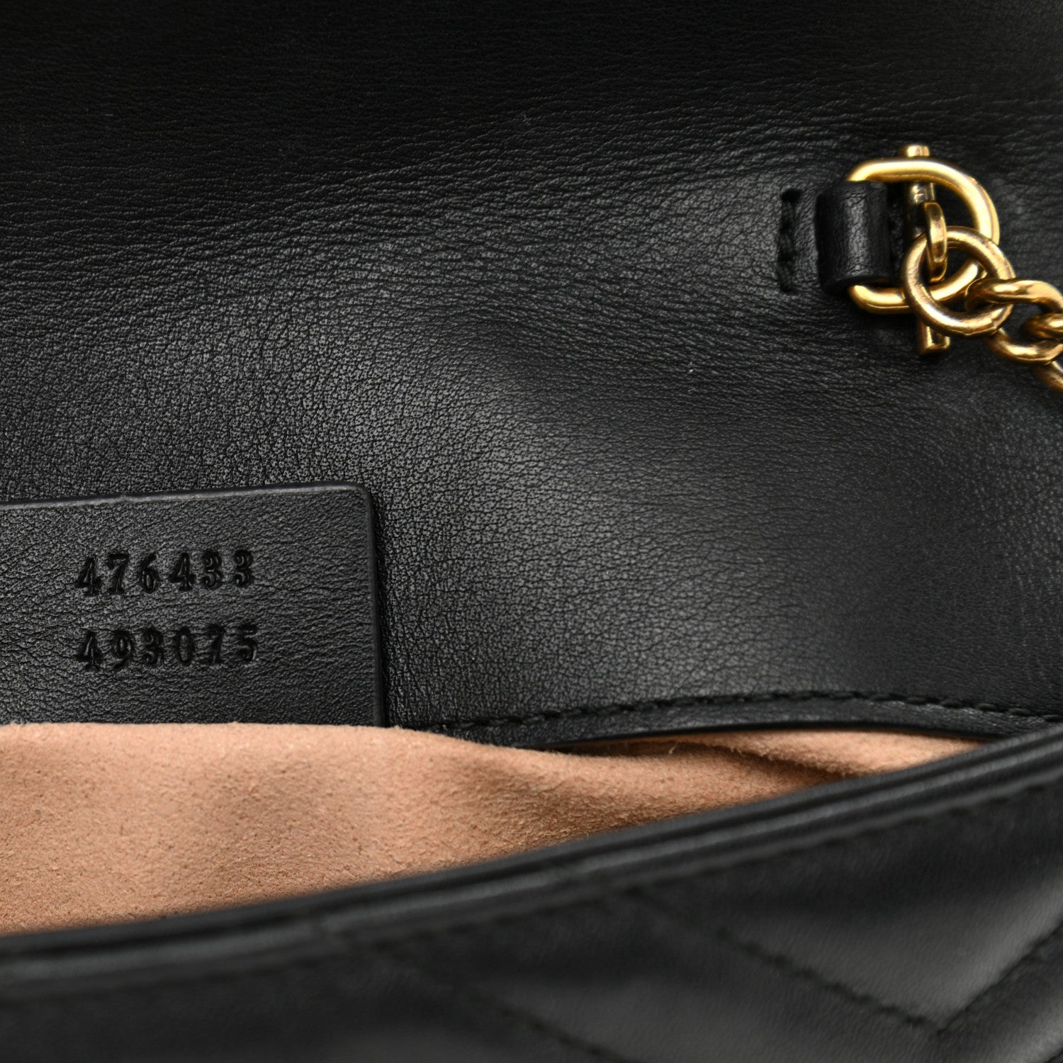 Gucci Calfskin Matelasse Super Mini GG Marmont Shoulder Bag Black 7 of 11