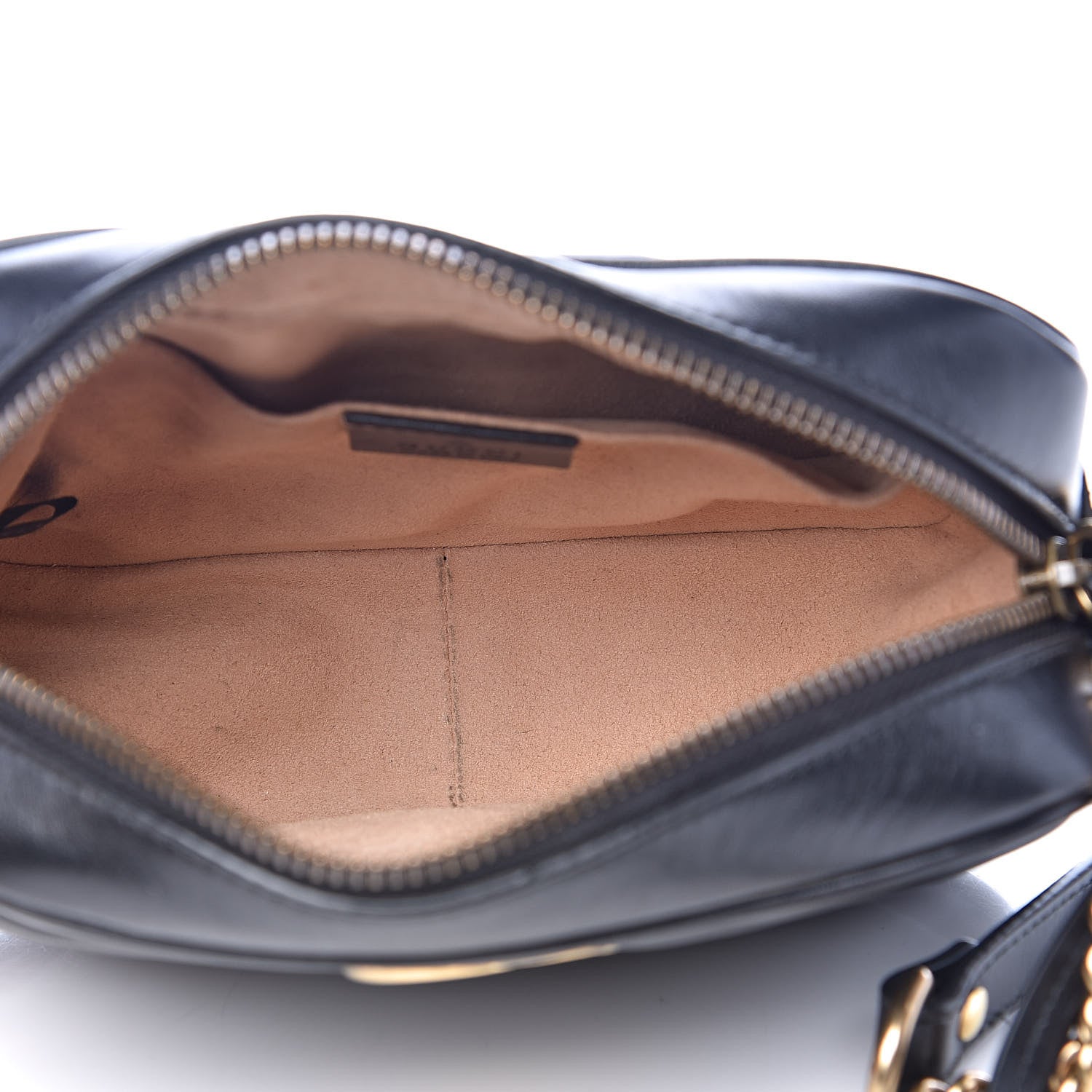 Gucci Calfskin Matelasse Mini GG Marmont Chain Shoulder Bag Black 5 of 14