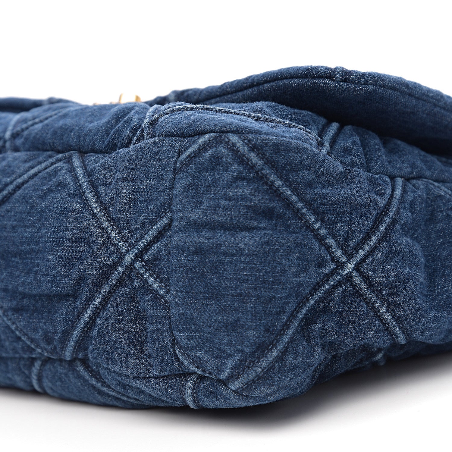 Chanel Denim Quilted Maxi Chanel 19 Flap Blue 8 of 10