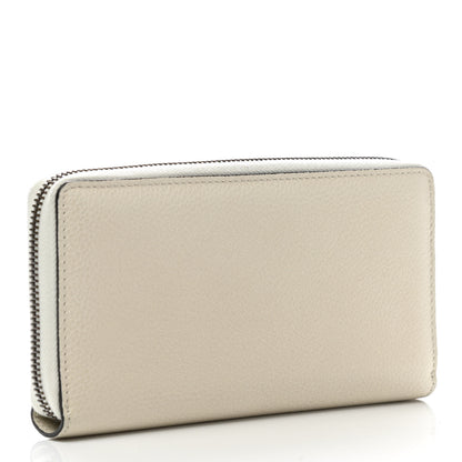 Gucci Calfskin Logo Zip Around Wallet White 3 of 9