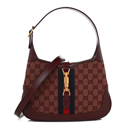 Gucci Monogram Azalea Calfskin Web Small Jackie 1961 Hobo Sahara Rubino Chardonnay 1 of 9
