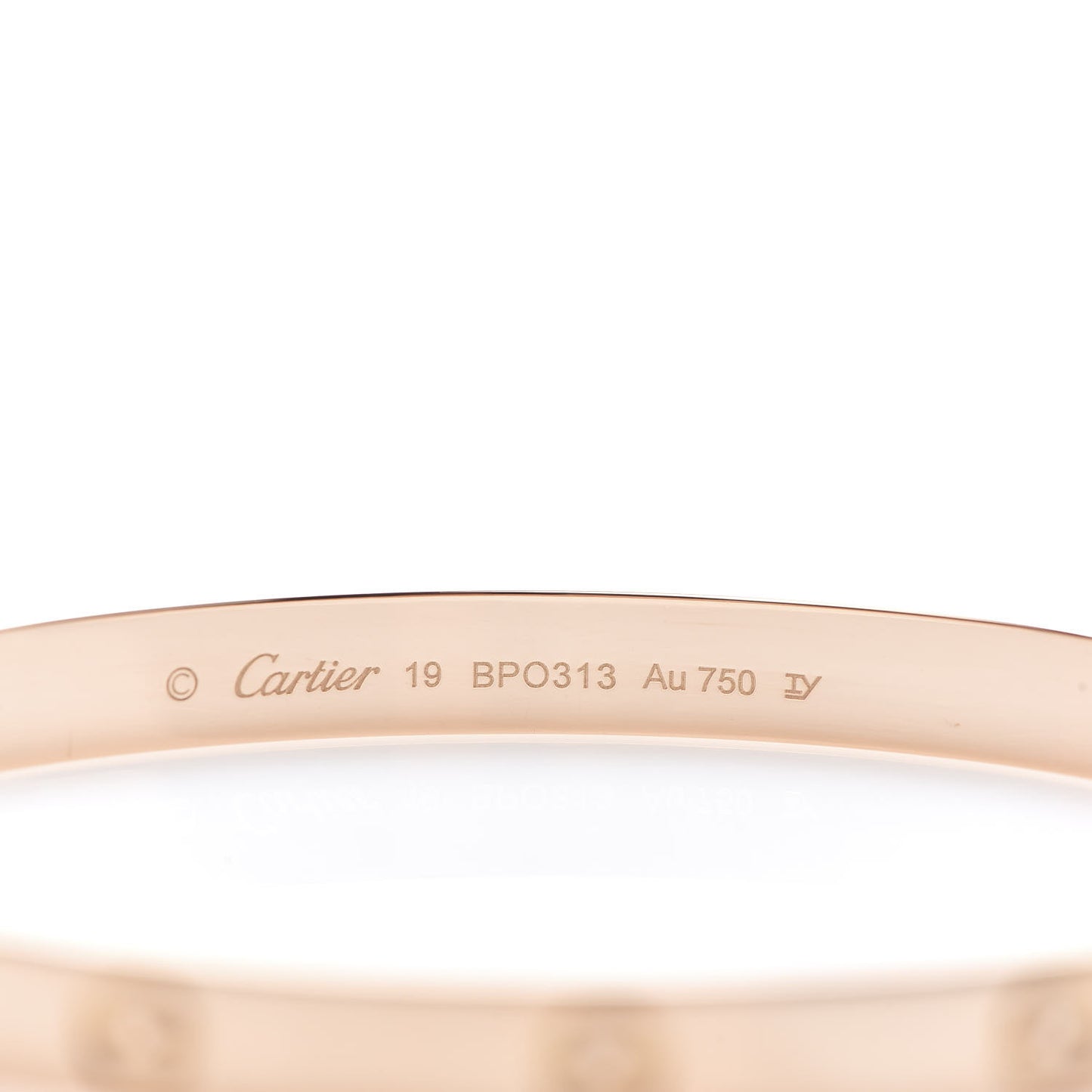 18K Pink Gold LOVE Bracelet 19