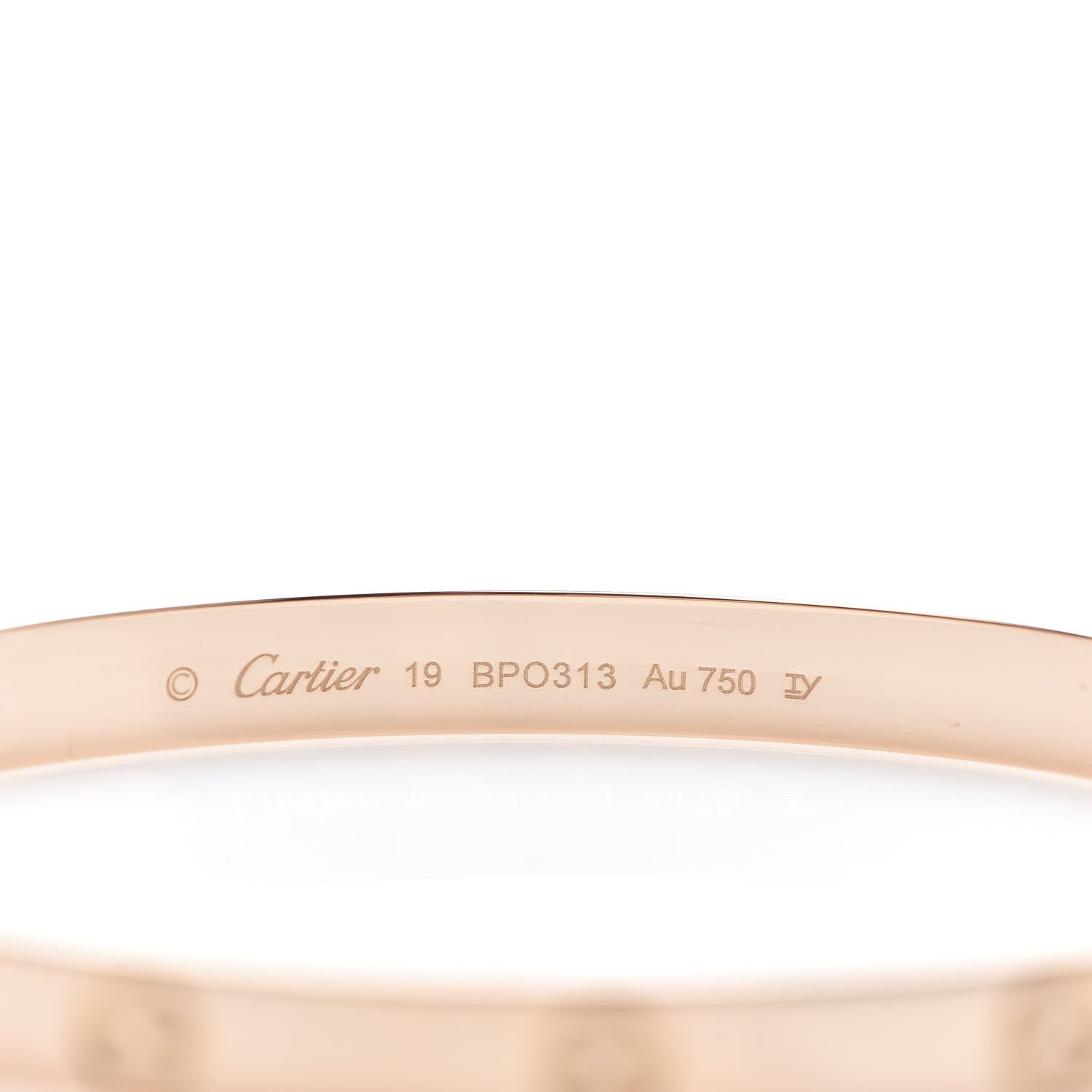 Cartier 18K Pink Gold LOVE Bracelet 19 4 of 6