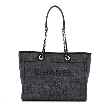 Chanel Lurex Boucle Small Deauville Tote Black 1 of 9
