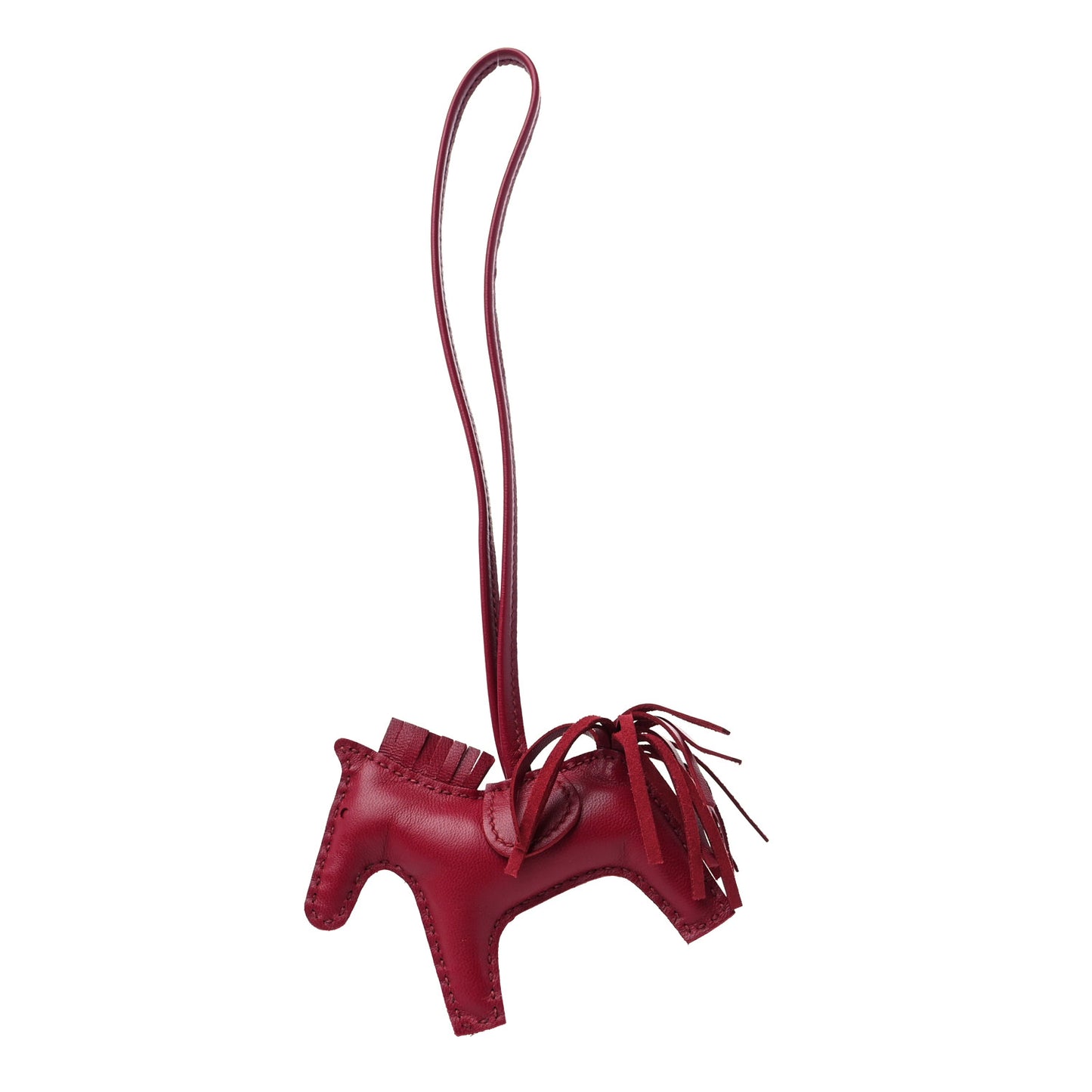Milo Lambskin Grigri Rodeo Horse Bag Charm PM Rubis