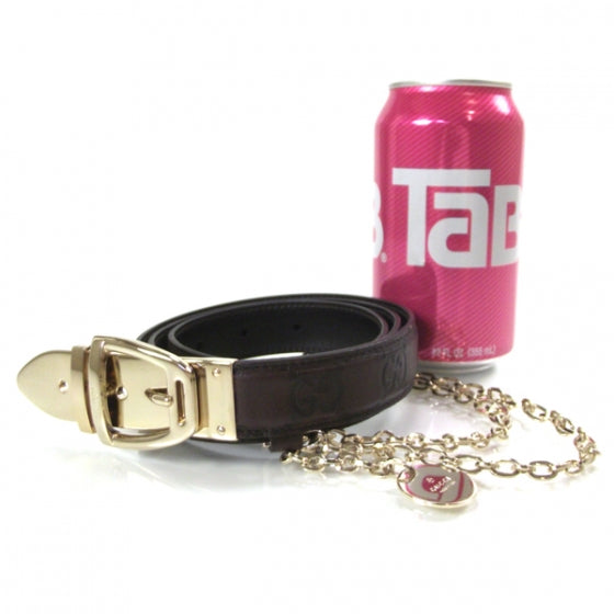 Guccissima Leather Chain Belt Brown 36