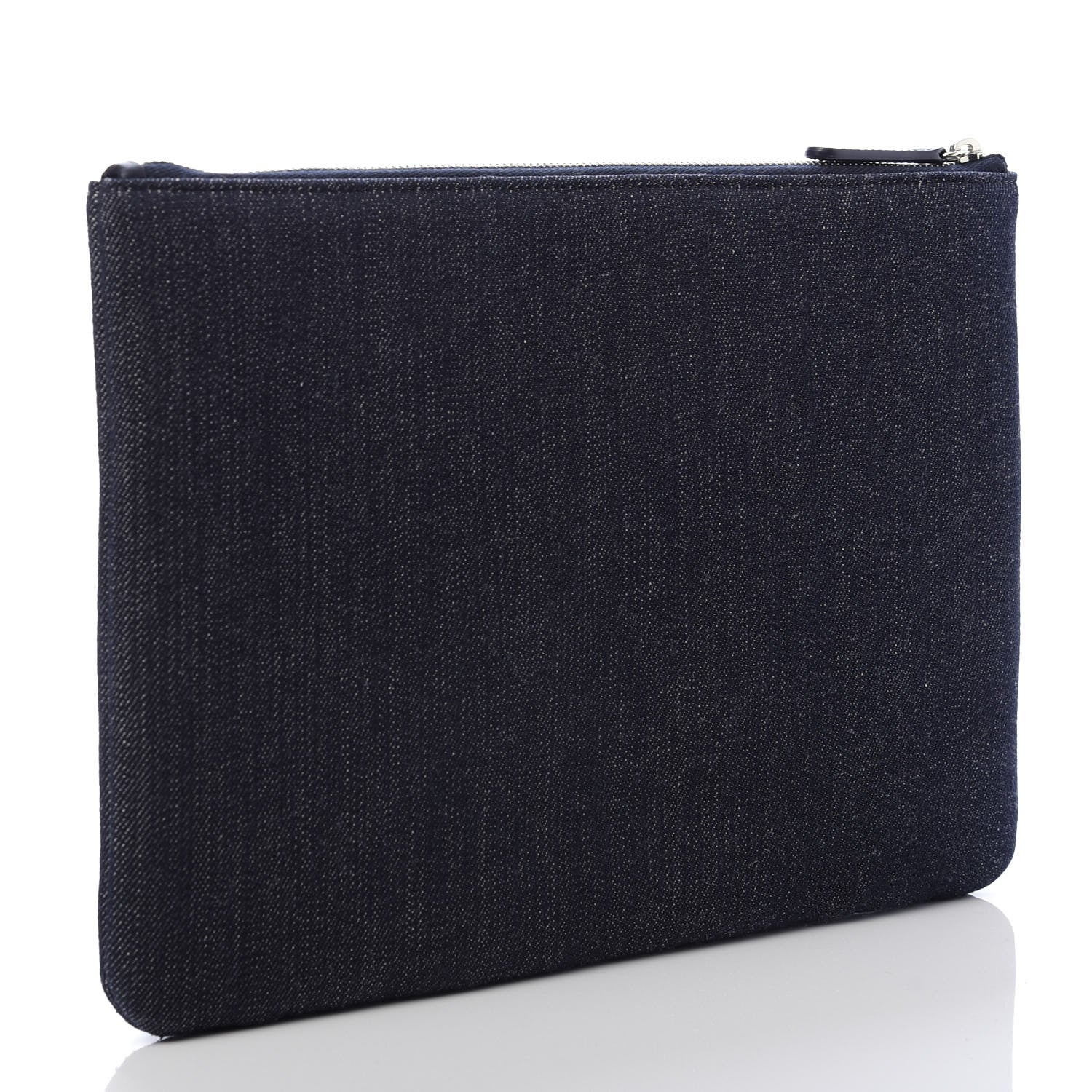 Chanel Denim Medium Deauville Pouch Dark Blue 3 of 7