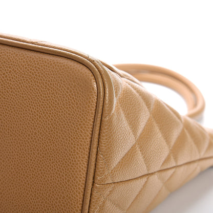 Chanel Caviar Quilted Medallion Tote Beige 11 of 14