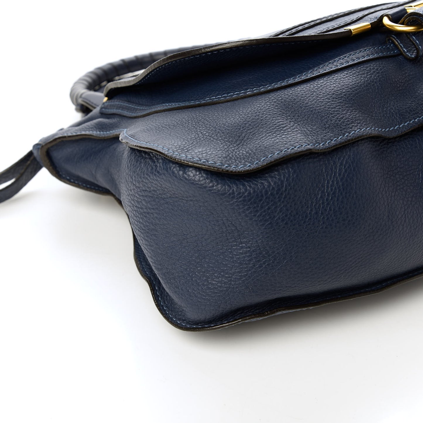 Calfskin Medium Marcie Satchel Royal Navy