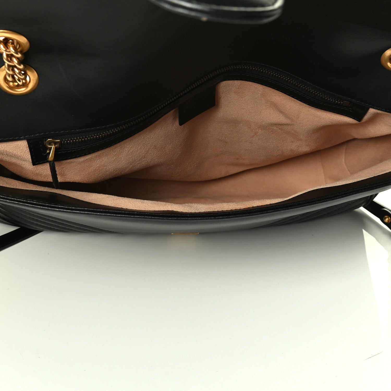 Gucci Calfskin Matelasse Large GG Marmont Shoulder Bag Black 4 of 6
