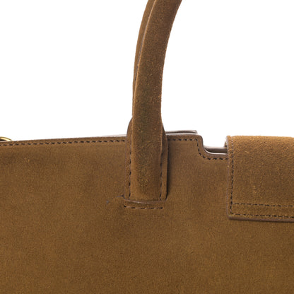 Saint Laurent Suede Small Monogram Downtown Cabas Light Ocre 17 of 18