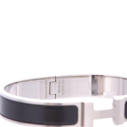 Hermes Matte Enamel Narrow Clic Clac HH Bracelet GM Black 4 of 5