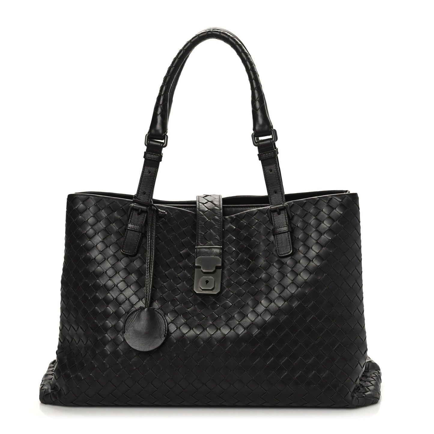 Nappa Intrecciato Medium Roma Tote Moro