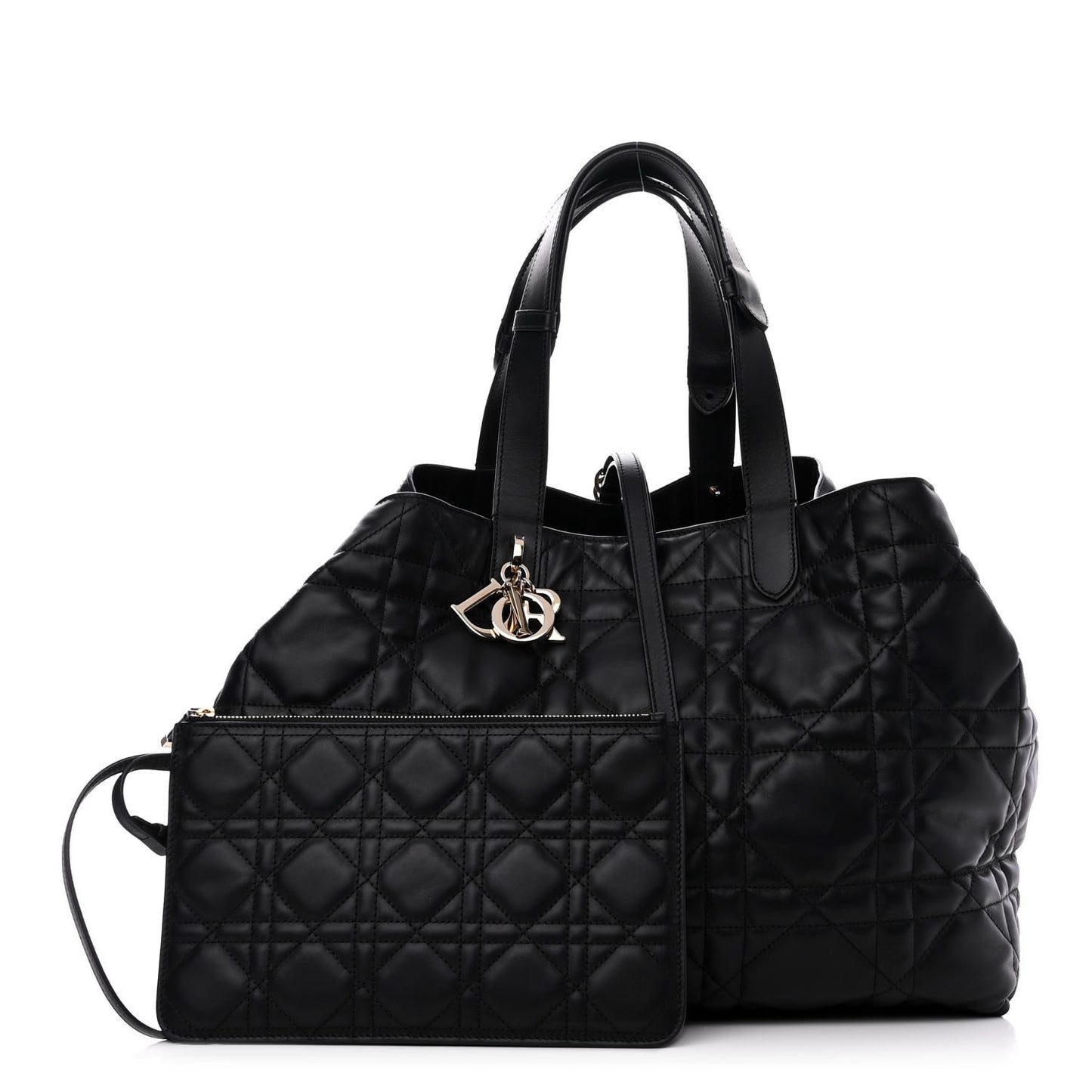 Calfskin Macrocannage Large Toujours Black