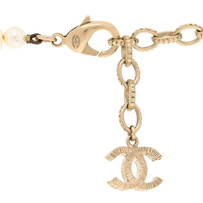 Chanel Pearl CC Necklace Light Gold 5 of 6