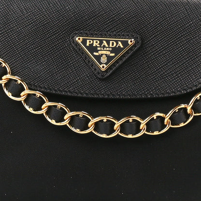 Prada Tessuto Nylon Saffiano Crossbody Bag Black 10 of 12