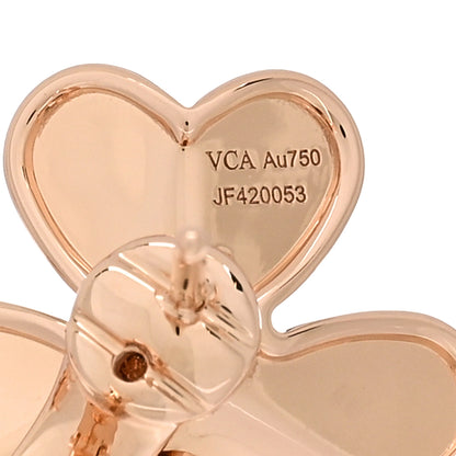 Van Cleef & Arpels 18K Rose Gold Diamond Small Frivole Earrings 4 of 5