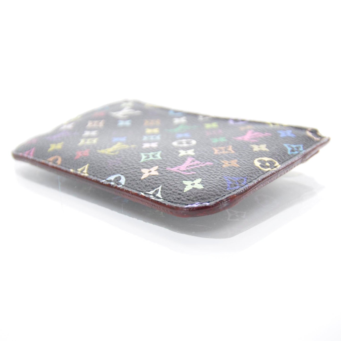 Monogram Multicolor Key Pouch Black Violet