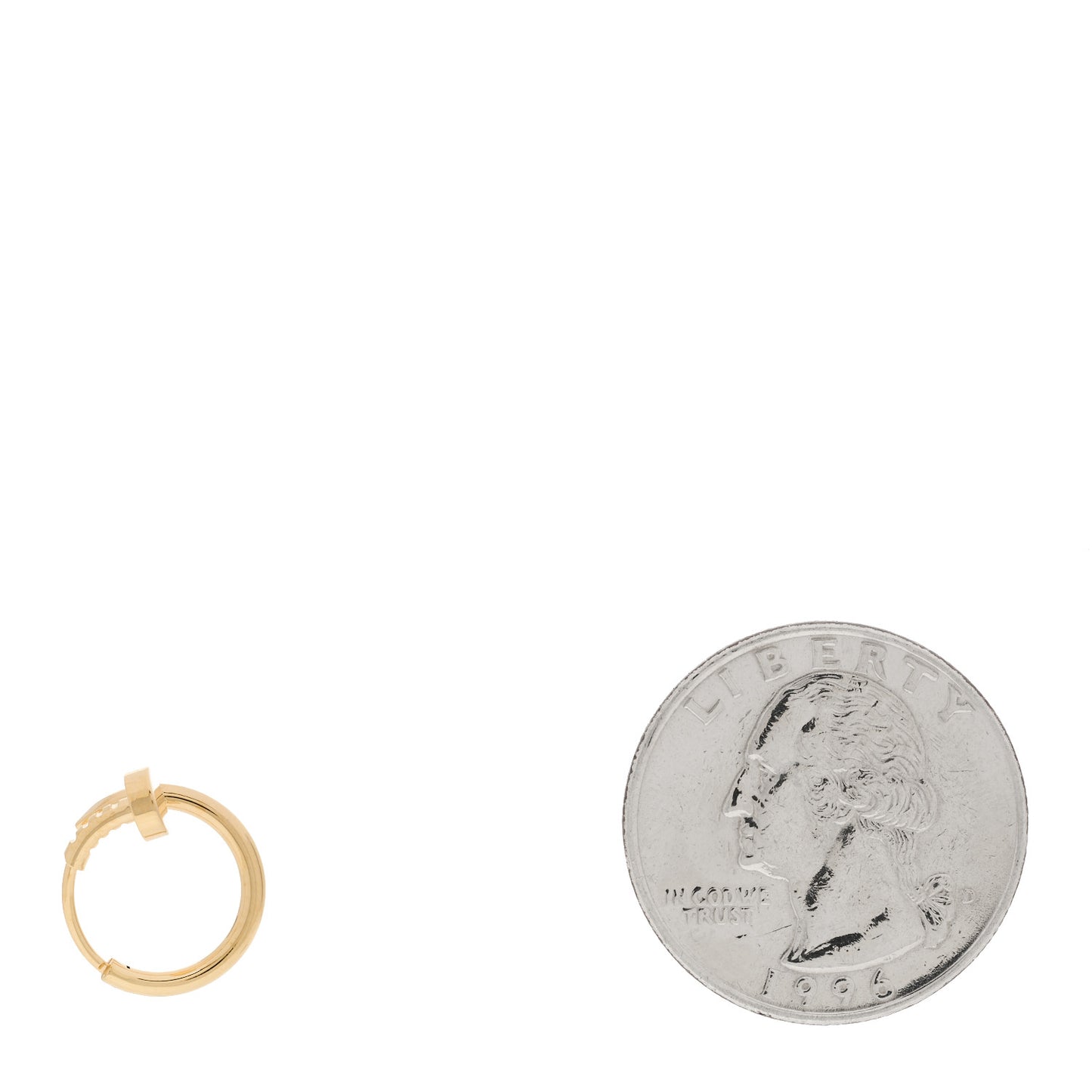 18K Yellow Gold Juste Un Clou Single Hoop Earring