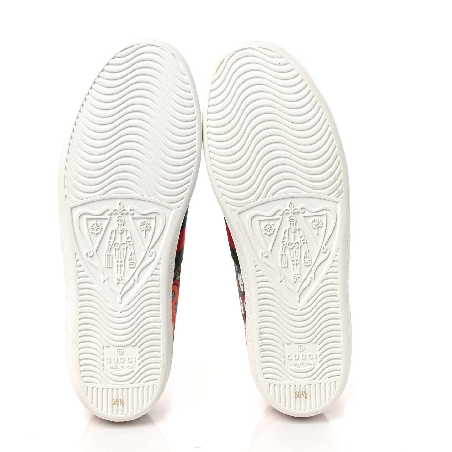 X DISNEY GG Supreme Monogram Web Donald Duck Womens Ace Sneakers 36.5 Beige New 36.5 Acero Orange