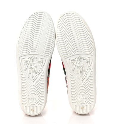 Gucci X DISNEY GG Supreme Monogram Web Donald Duck Womens Ace Sneakers 36.5 Beige New 36.5 Acero Orange 5 of 9