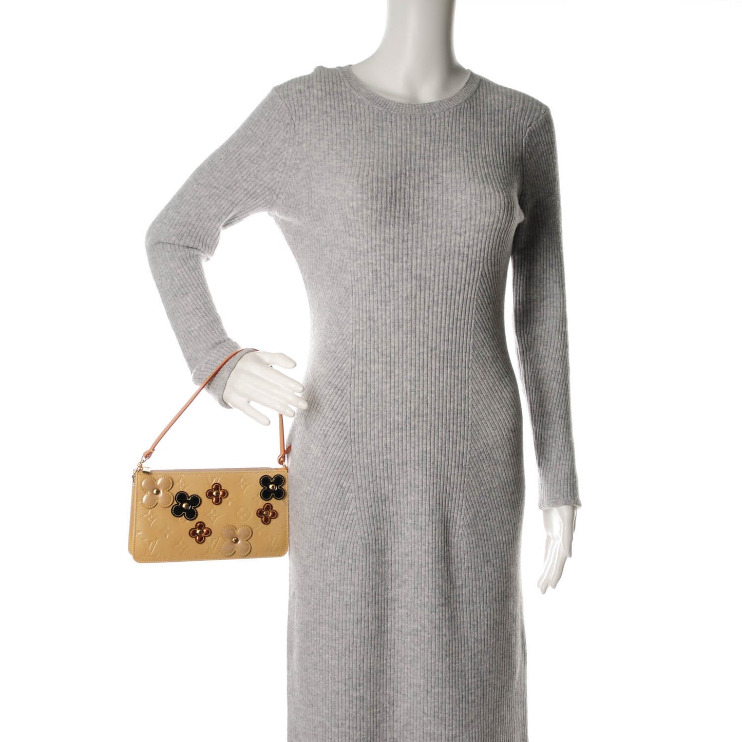Vernis Lexington Fleurs Pochette Beige