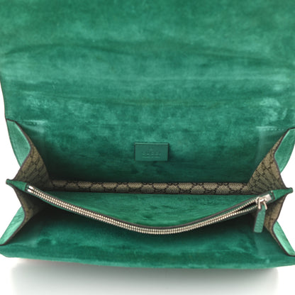 Gucci GG Supreme Monogram Embroidered Medium Dionysus Shoulder Bag Emerald 5 of 10