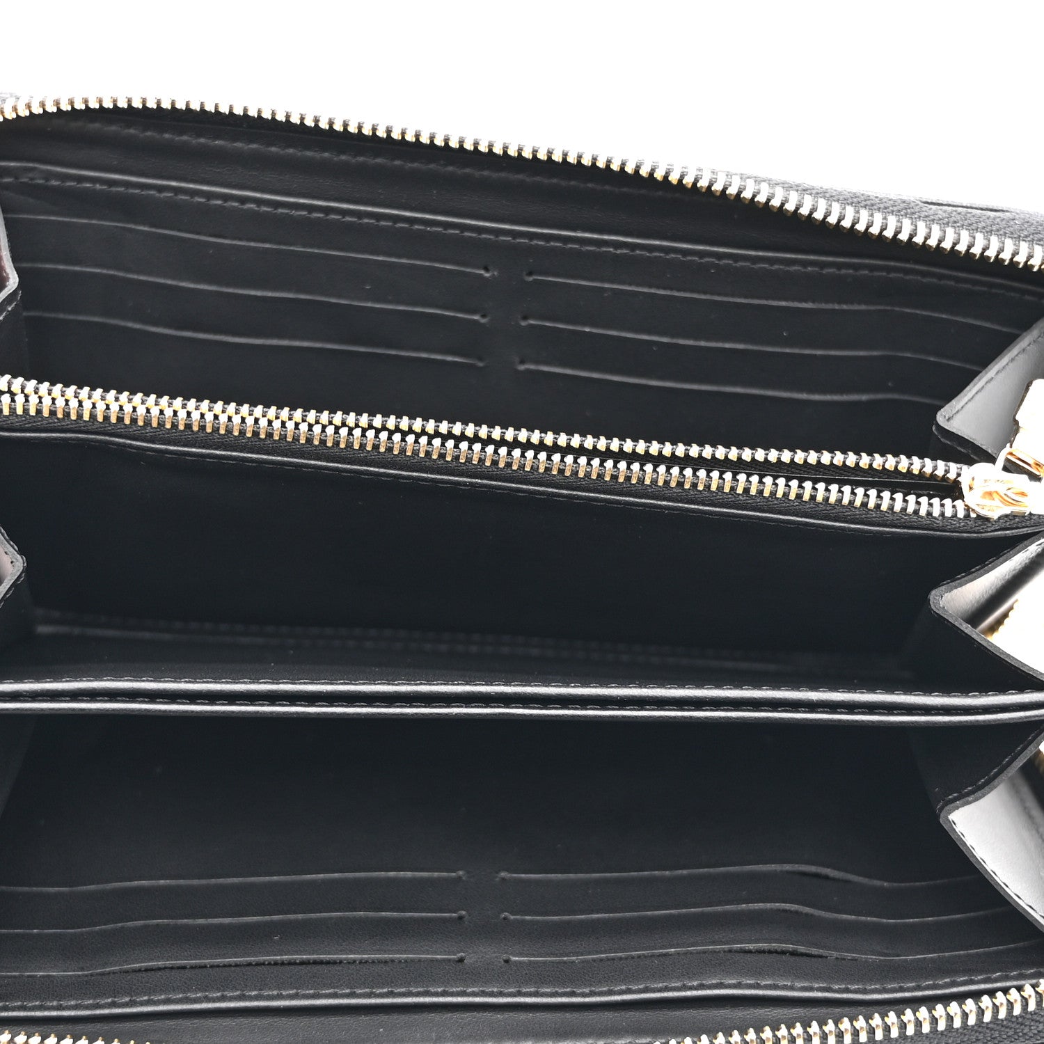Louis Vuitton Lambskin Embossed Monogram Coussin Zippy Wallet Black 5 of 6