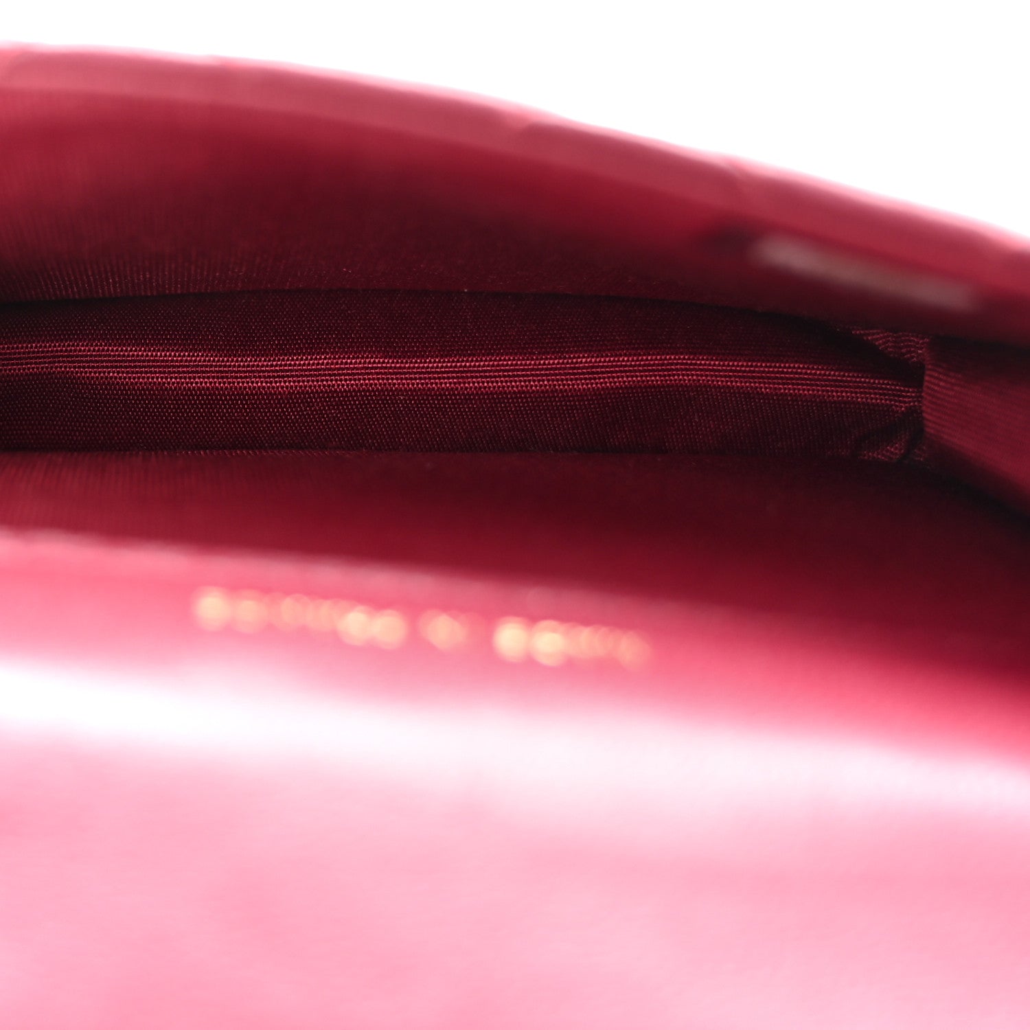 Chanel Lambskin Quilted Top Handle Flap Coin Purse With Chain Burgundy 5 of 12