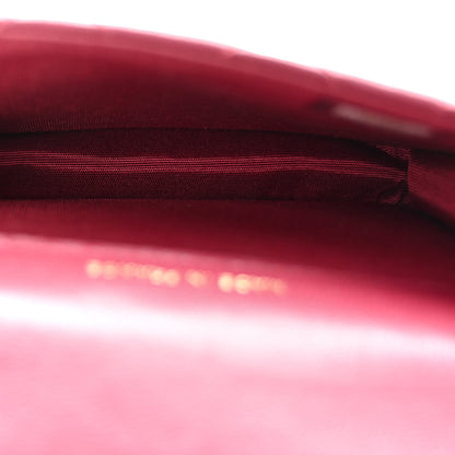Chanel Lambskin Quilted Top Handle Flap Coin Purse With Chain Burgundy 5 of 12