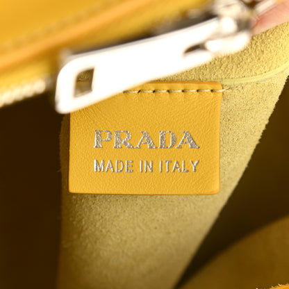 Prada City Calf Medium Galleria Double Zip Tote Yellow 6 of 9