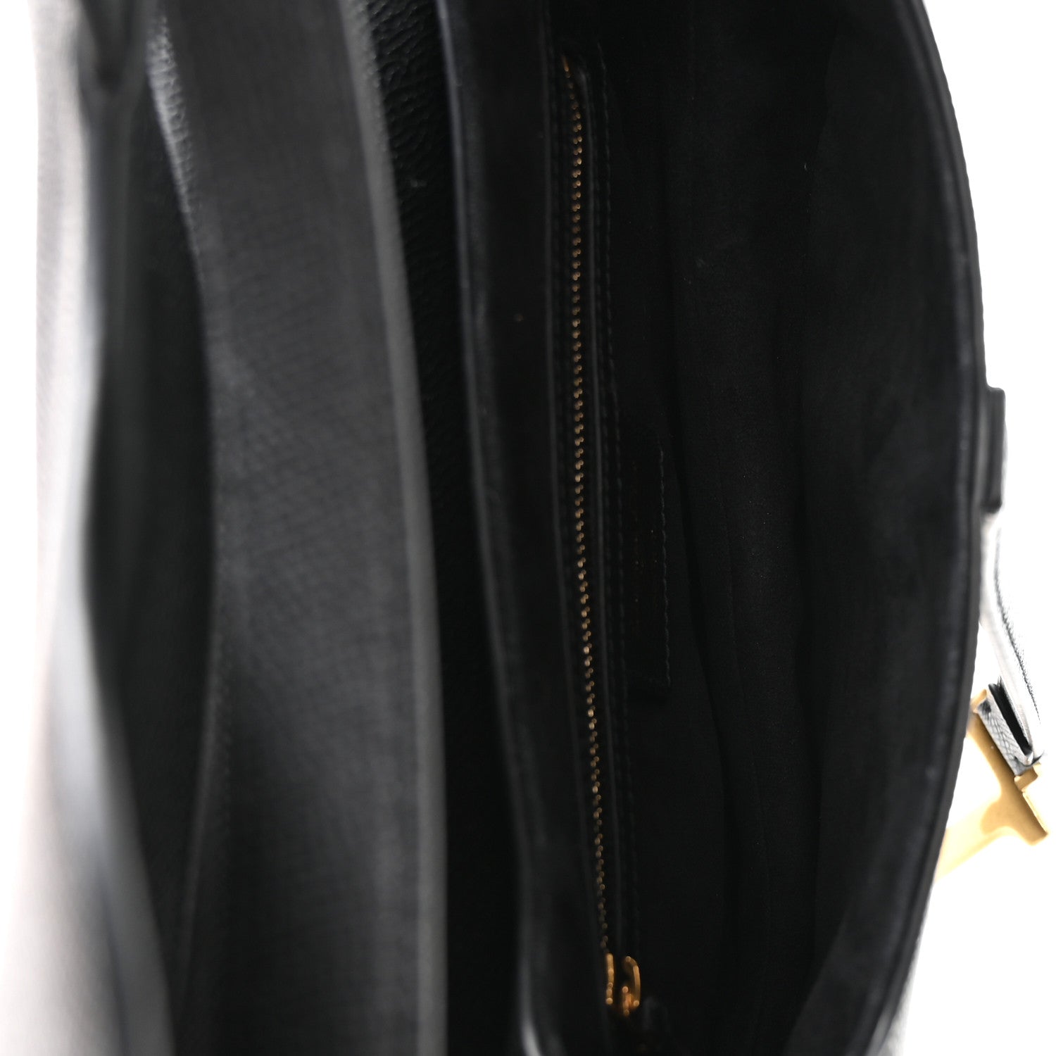 Christian Dior Grained Calfskin Saddle Bag With Strap Black 5 of 12