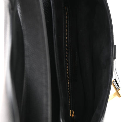 Christian Dior Grained Calfskin Saddle Bag With Strap Black 5 of 12