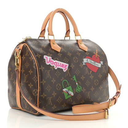 Louis Vuitton Monogram Patches Speedy Bandouliere 30 2 of 9