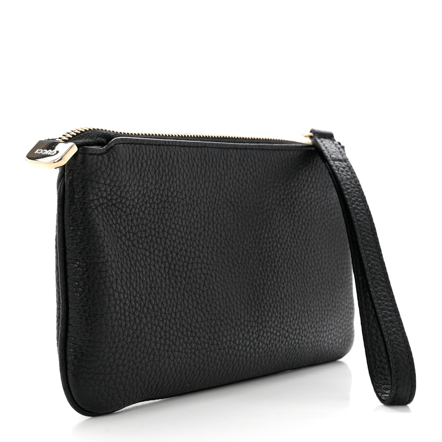 Gucci Pebbled Calfskin Soho Wristlet Black 3 of 7