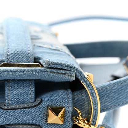 Valentino Garavani Denim Butterfly Small My Rockstud Frame Bag Light Denim 11 of 14
