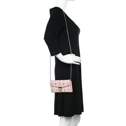 MCM Visetos Large Patricia Wallet On Chain Soft Pink 2 of 14