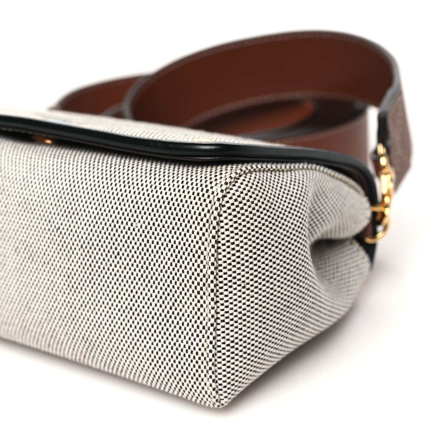 Burberry Cotton Canvas Horseferry Print Small Crossbody Bag Grey Tan 9 of 9