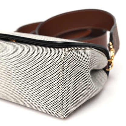 Burberry Cotton Canvas Horseferry Print Small Crossbody Bag Grey Tan 9 of 9