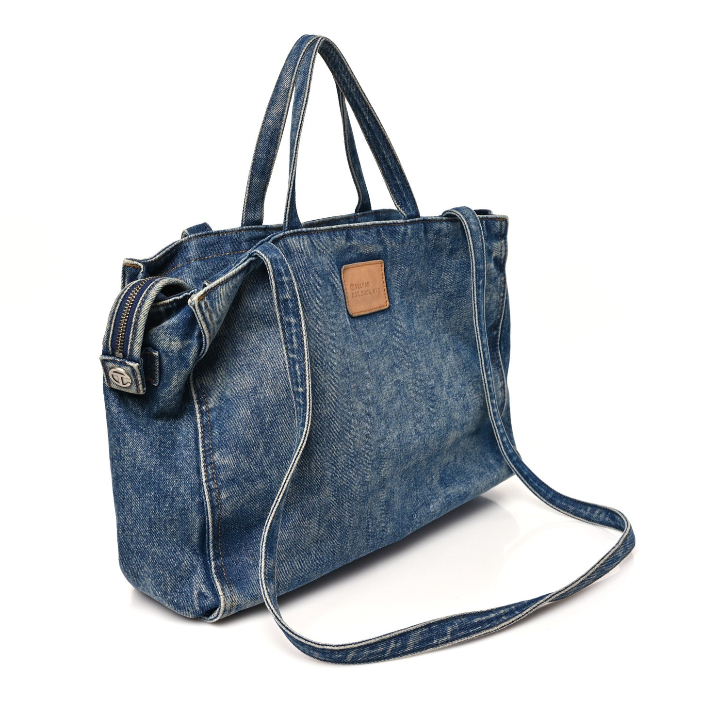 Denim Medium Shopping Bag Blue
