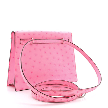 Hermes Ostrich Kelly Danse II Belt Bag Rose Bubblegum 3 of 11