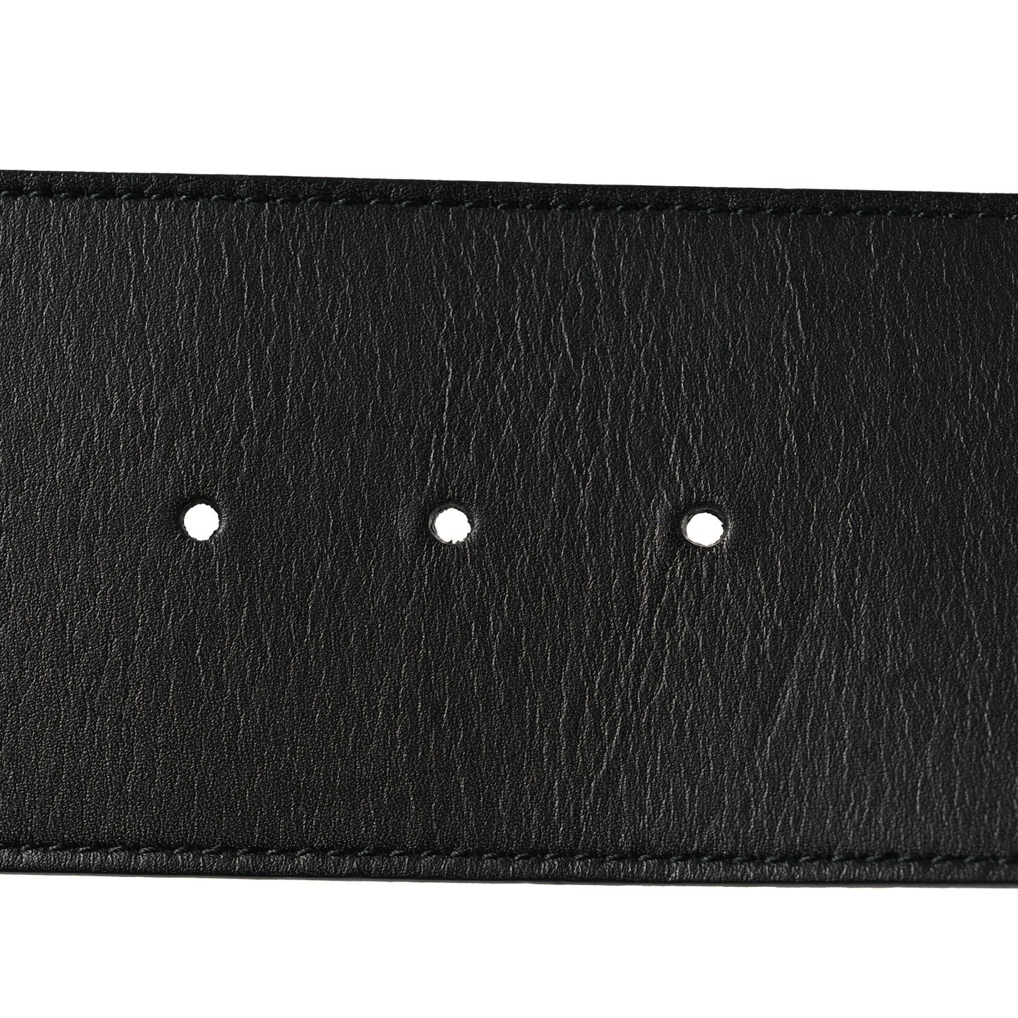 Moon Calfskin Pearl Double G 70mm Belt 85 34 Black Cream