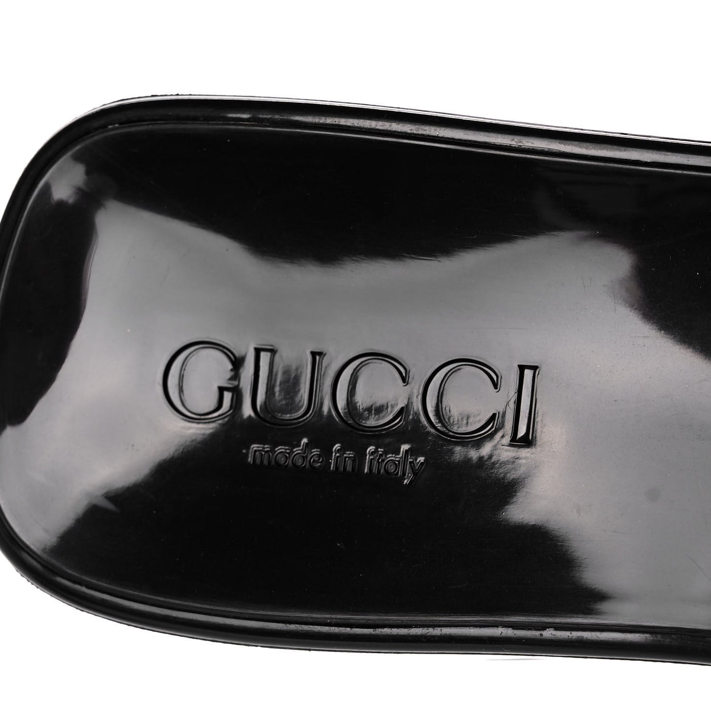 Rubber Gucci Logo Womens Platform 20/60mm Slide Sandals 37 Black
