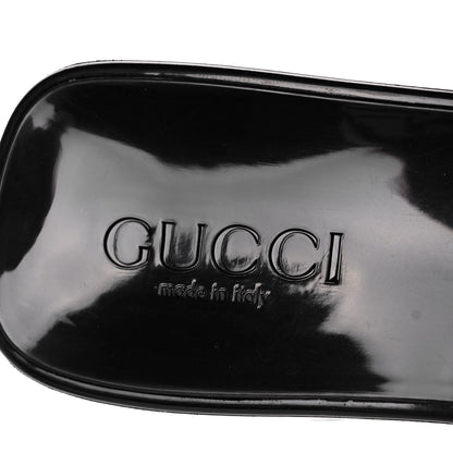 Gucci Rubber Gucci Logo Womens Platform 20/60mm Slide Sandals 37 Black 7 of 9